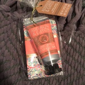 Bar of soap and lotion, Addison and Gates.